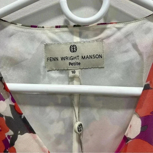 FENN WRIGHT MANSON PETITE GATHERED FRONT DRES size 10 - Picture 4 of 13